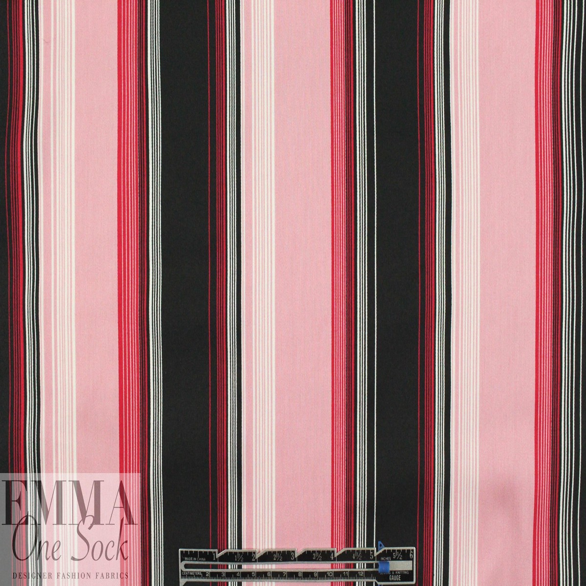 famous designer striped cotton stretch poplin - pink