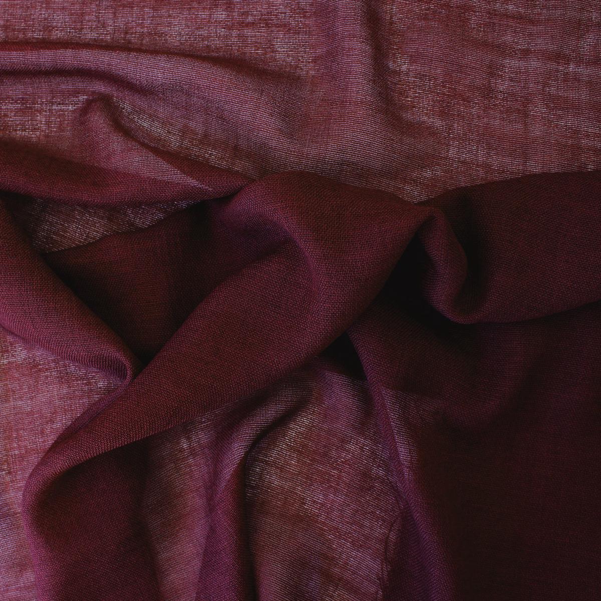 French extra wide featherweight wool gauze - Syrah