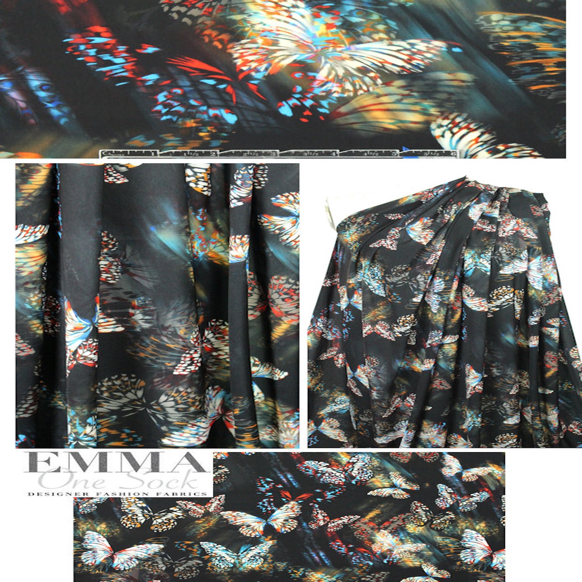 French monarch flurry digital polysilk woven