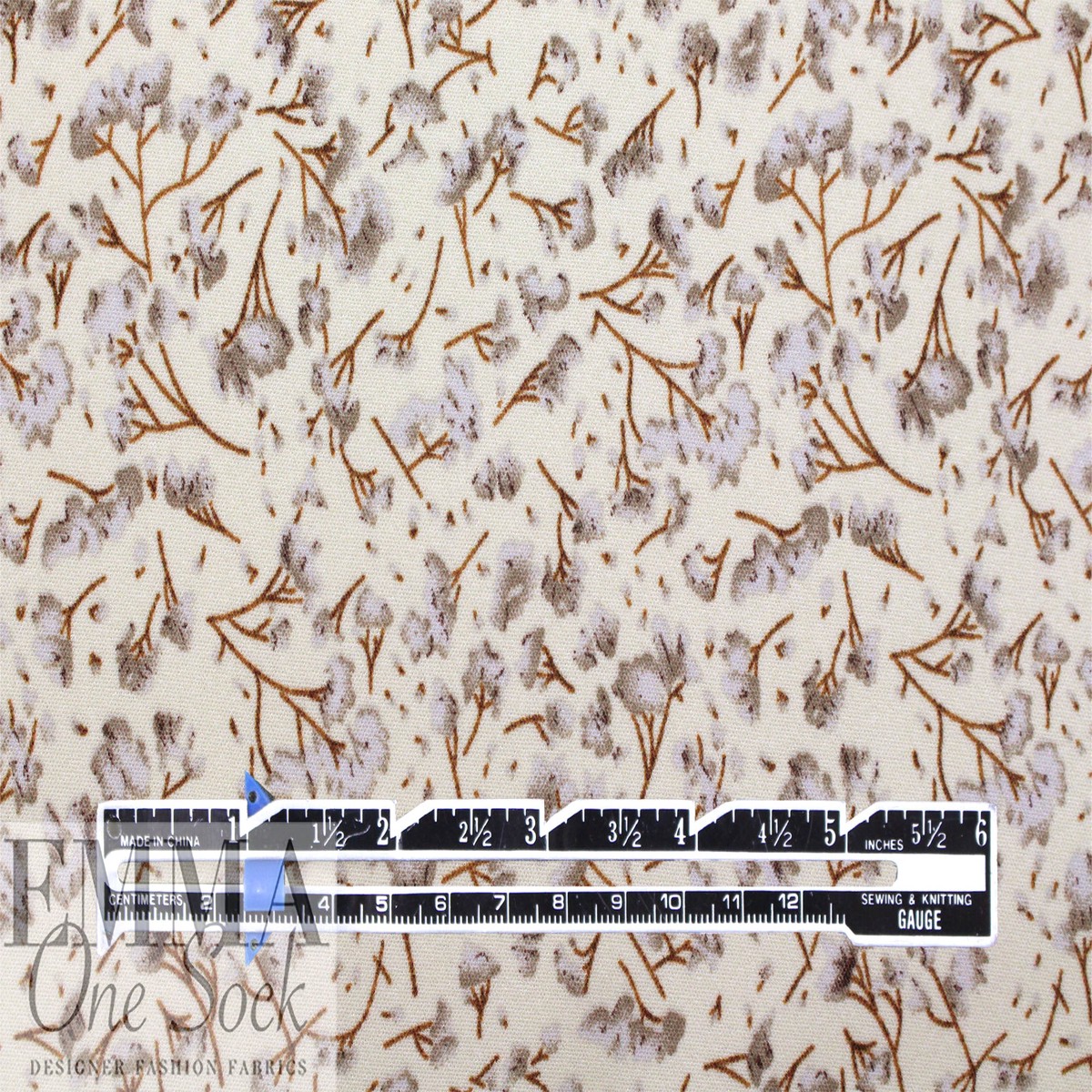 'blossom rain' polyester crepe woven - neutrals