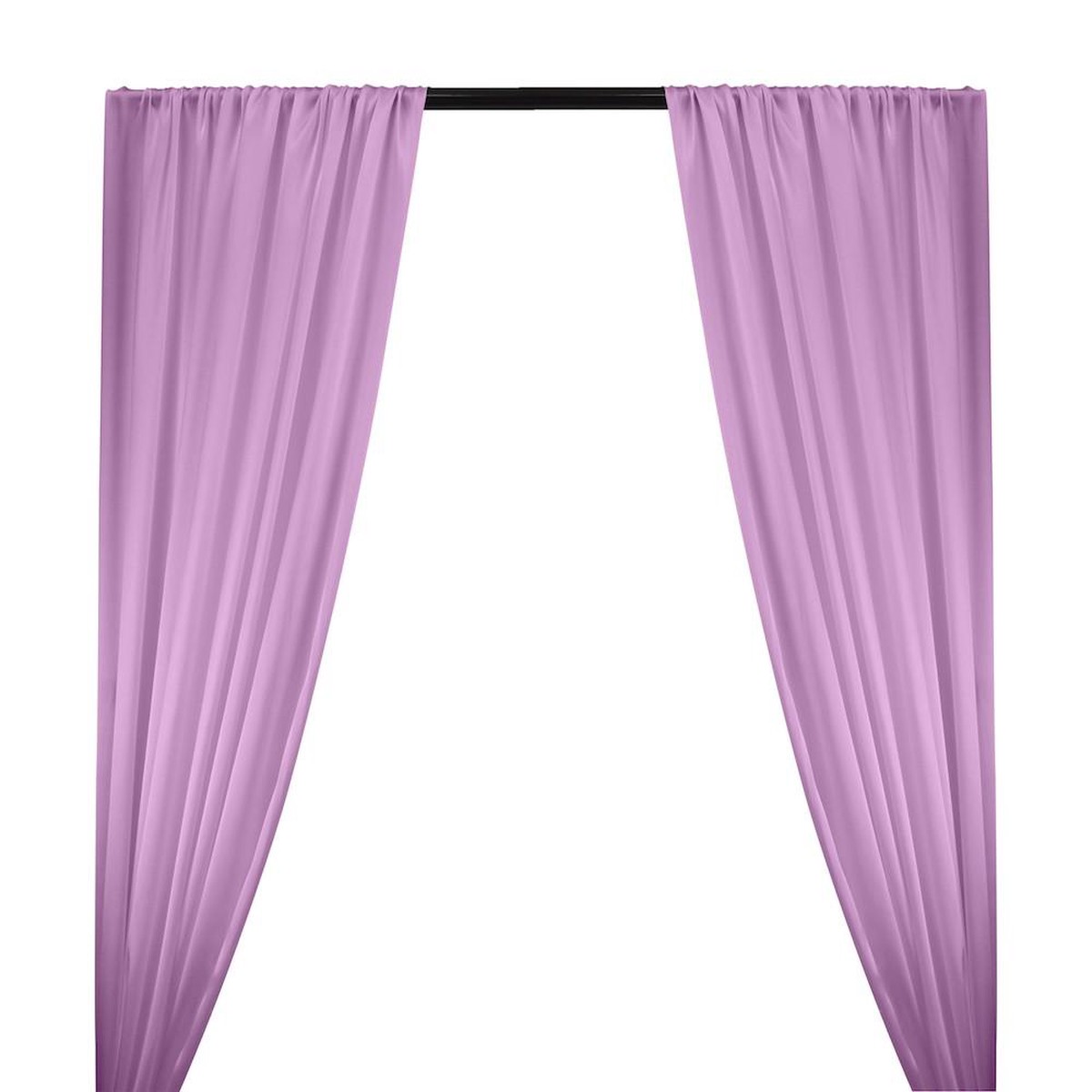 Silk Charmeuse Rod Pocket Curtains - Lavender
